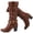 BrownLPU 128, variant on LOVE STEETLY Women's Knee High Slouchy Chunky Heel Boots, Side Zipper Round Toe Faux Leather Casual Comfort Versatile Boot