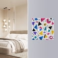 thumbnail image 4 of Yayeee Toggle Light Switch Wall Plate 3-Gang 6.37"x4.48" Decorative Outlet Cover, Yellow Retro Shapes, 4 of 7