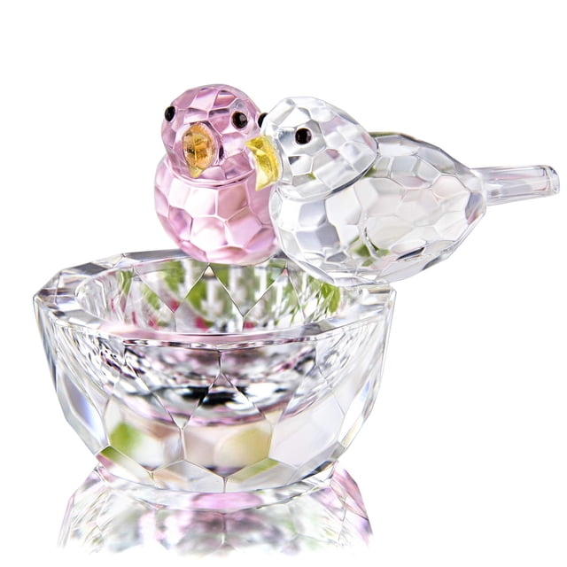 Figura de pájaro de cristal HDCRYSTALGIFTS, cristal artístico coleccionable