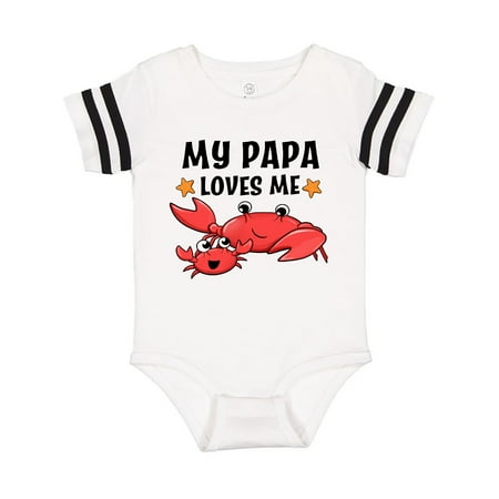 

Inktastic My Papa Loves Me- cute crab family Gift Baby Boy or Baby Girl Bodysuit