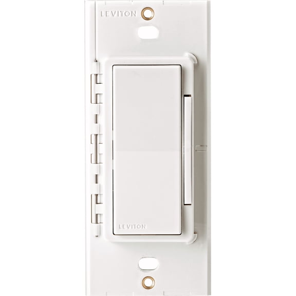 Leviton Dimmer Switch — Decora Smart™ Line in White — UL Listed for US Residential Electrical Code Compliance, Drop-in NEC-Standard Wiring