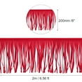 thumbnail image 2 of Uxcell 2 Yards 8 inch PU Leather Fringe Trim 2Pcs DIY Tassel Fringe for Sewing, Bright Red, 2 of 4