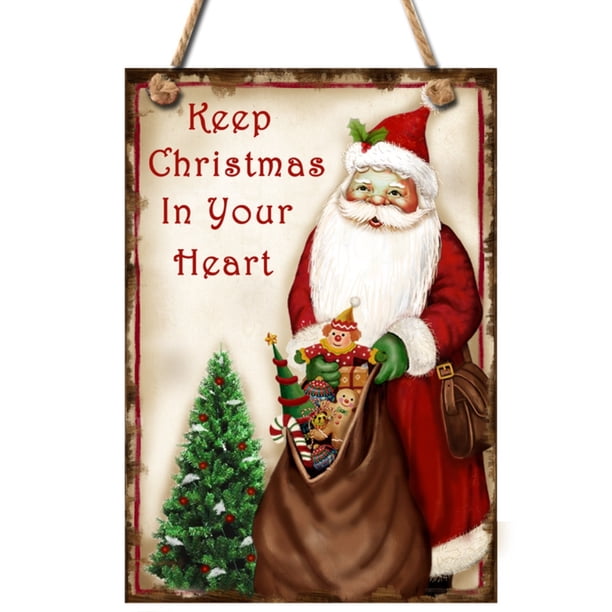 Árboles De Navidad De Madera Colgante Artesanal De Madera Reutilizable Adornos Navideños Para Interiores O Exteriores seitruly HA043964-07
