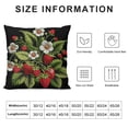 thumbnail image 5 of Creowell Colorful Strawberry Botanical Print Throw Pillow Covers Vintage Decorative Pillow Cases Outdoor Farmhouse Decoration for Sofa Couch Bed，Multi-Size, 5 of 5