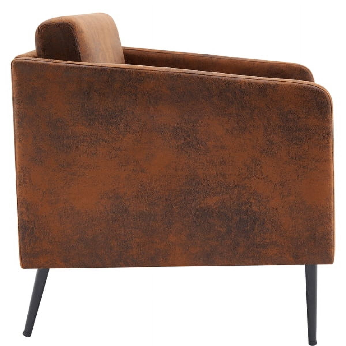 97*71*74cm 1.5 Seats Hot Stamping Cloth Surrounding Chair With Pillow Indoor Circle Chair Dark Brown
