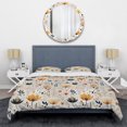 thumbnail image 3 of Designart "Yellow Floral Meadow Elegance" Floral Bedding Covert Set - Cottage Bed Set With 2 Shams, 3 of 5