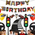 thumbnail image 4 of Decoración para fiesta de cumpleaños, coche de carreras Neyeidru, 3 unidades, 4 of 7