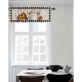 thumbnail image 7 of Curtain Valance for Windows Halloween Orange Pumpkin Ghost Face Black Cat Kitchen Valances Rod Pocket Short Curtains,Trick or Treat Black Buffalo Check Window Treatment Panel for Living Room 60x18in, 7 of 7