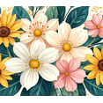 thumbnail image 4 of Floral Themed Backdrop Banner with Butterflies and Flowers Background Party Decorations Photo Props Garden Parties Spring Events Wedding Receptions Decor Setup, 4 of 4