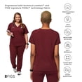 thumbnail image 3 of FIGS Casma Three-Pocket Scrub Top for Women  Burgundy, 2XL, 3 of 9