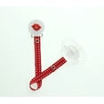 thumbnail image 2 of Lips Button Pacifier Clip with Matching Ribbon, 2 of 2