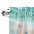 thumbnail image 3 of Window Valance for Kitchen,Ocean Turtle Starfish Coral Rod Pocket Curtain Valances Short Curtains Drapes Panel,Summer Beach Marine Theme Window Treatment Topper for Living Room Bathroom Bedroom Home, 3 of 9