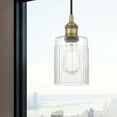 thumbnail image 4 of 616-1P-SG-G341-Innovations Lighting-Hadley - 1 Light Cord Hung Mini Pendant In Art Deco Style-9.75 Inches Tall and 4.5 Inches Wide-Satin Gold, 4 of 7