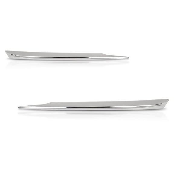 Pair Driving Light Trim Left Driver Right Passenger Side Chrome Fit For 2015-2019 Lincoln MKC