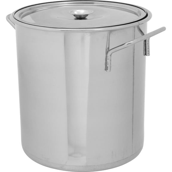 IBASETOY Plated Silver Stainless Steel Stockpot for Kitchen Use Large Capacity