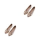 thumbnail image 1 of Qarigey 1 par de mocasines de diamantes de imitación para el tiempo libre de trabajo, zapatos para niñas, toboganes de Ballet con punta en , Plata Tamaño 35 2Conjunto, 1 of 1