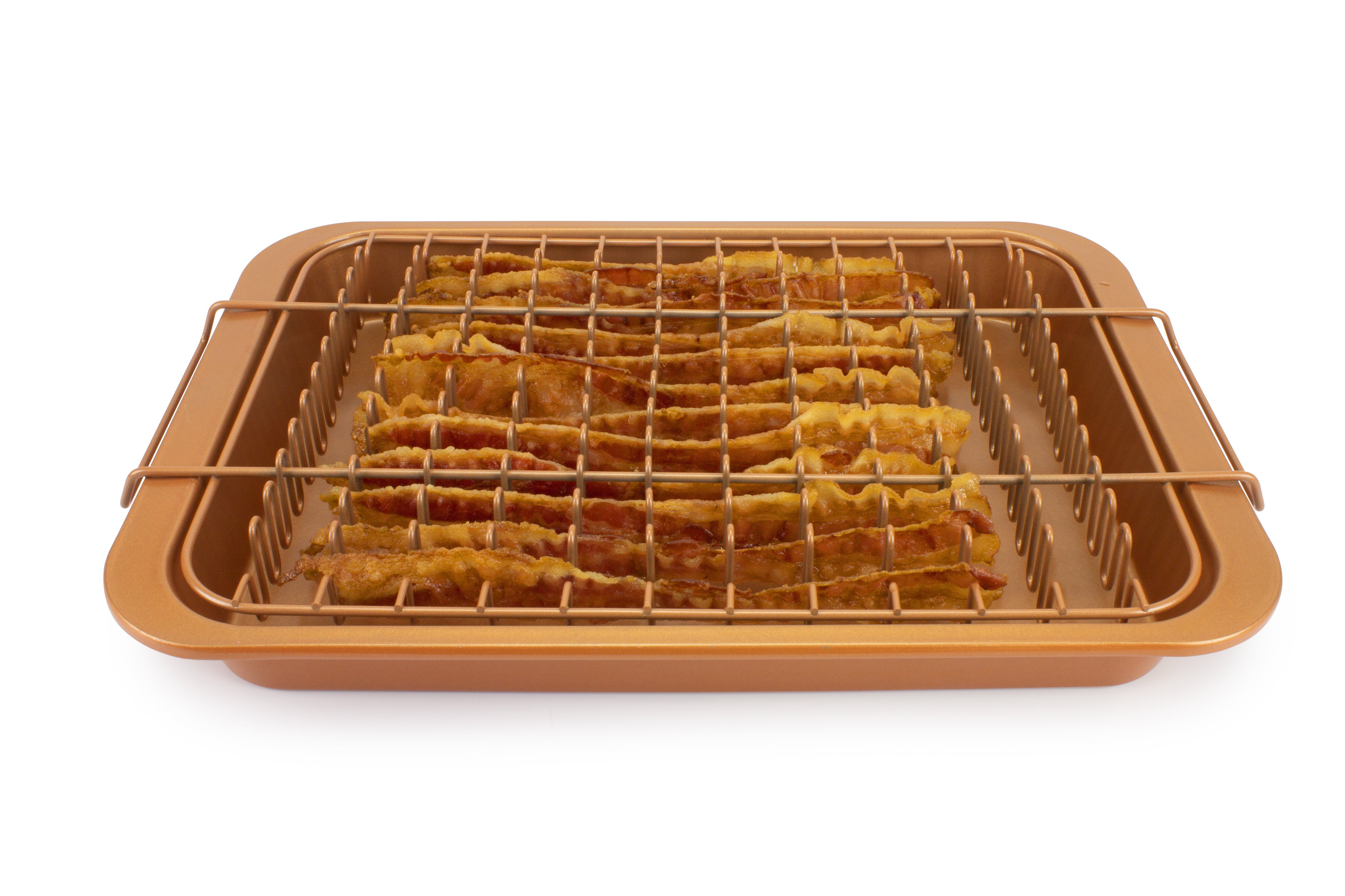 EaZy MealZ Bacon Rack XL + Tray XL, 2-pc Nonstick set 