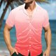 thumbnail image 1 of Blusa y camisa de manga corta con cuello vuelto para hombre, estilo casual, con personalidad, para fiestas de baile, color liso, con solapa y botones, a la moda, blusa de manga corta para hombre, 1 of 8
