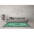 thumbnail image 3 of Ahgly Company Indoor Rectangle Persian Turquoise Blue Traditional Area Rugs, 8' x 10', 3 of 4