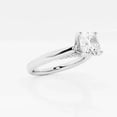 thumbnail image 2 of Ariana Jewel Elegant 1.6 Ct Cushion Cut Lab Created Diamond Ring - Solitaire with Accents Ring - 14K White Gold Plated Tapered Shank Design - Perfect for Women’s Bridal Jewelry and Special Occasions, 2 of 2