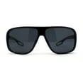 thumbnail image 2 of Mens Oversize European Design Racer Plastic Fashion Sunglasses All Black, 2 of 4