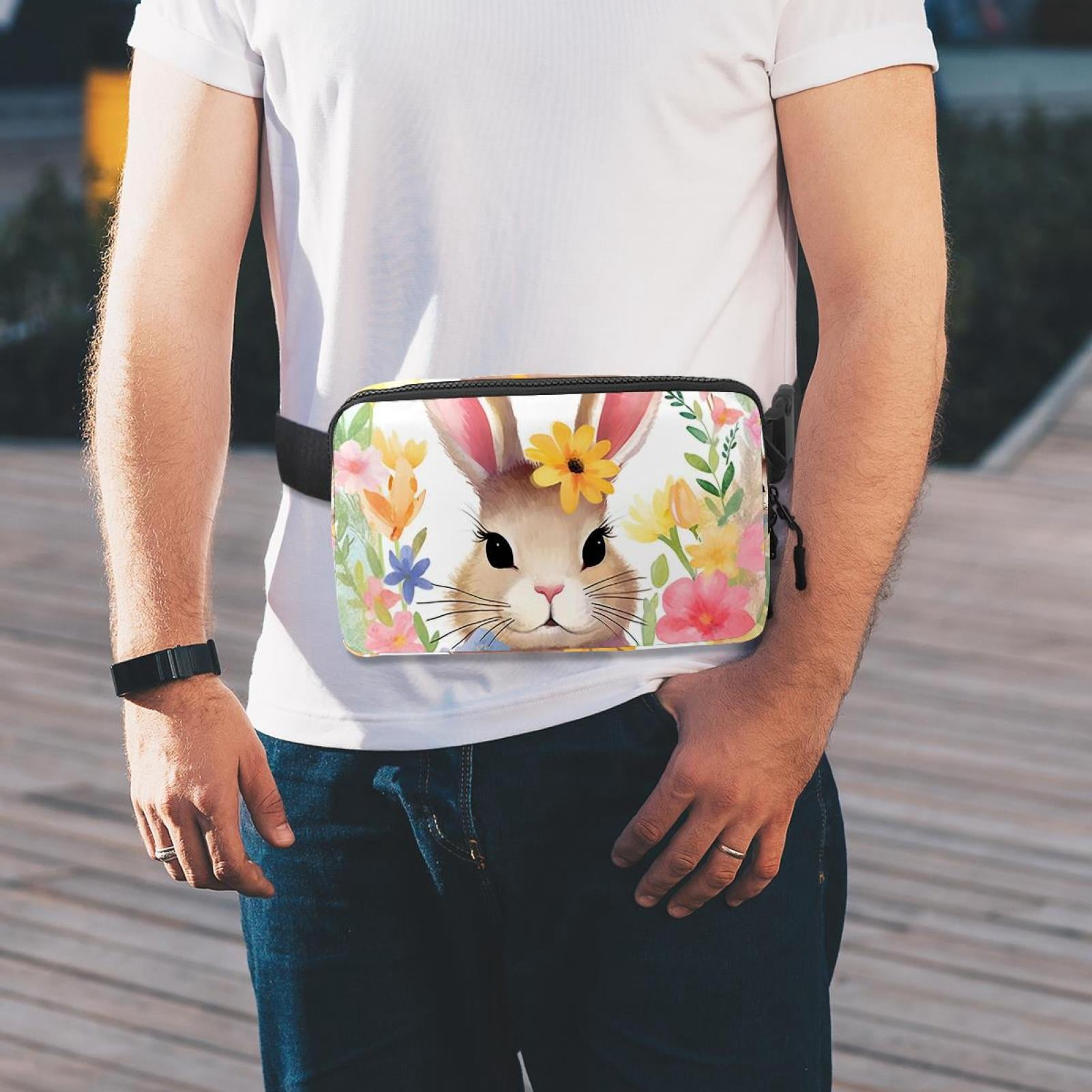Easter Adjustable Lightweight Running Belt Waist Bag with Extension Strap for Unisex