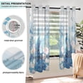 thumbnail image 5 of Peacock Flowers Castle Blackout Curtains Thermal Insulation 63 inch Grommet for Bedroom Living Room Bathroom Kitchen Windows 2 Pack, 5 of 6