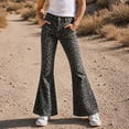 thumbnail image 2 of HCYSFG Cheetah Print Flare Pants For Girls Leopard Print High Waisted Flare Leg Pants Outdoor Weekend Travel Daily Wear Casual Trousers, 2 of 4