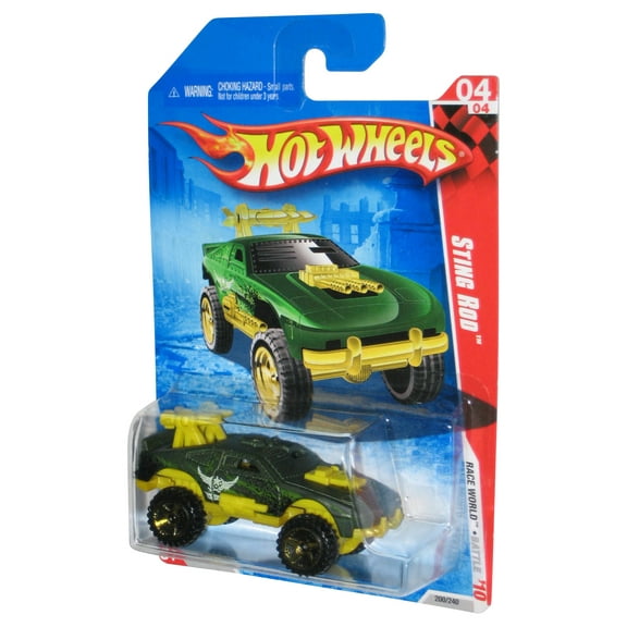 Hot Wheels Race World Battle '10 4/4 (2009) Green Sting Rod Toy Car 200/240