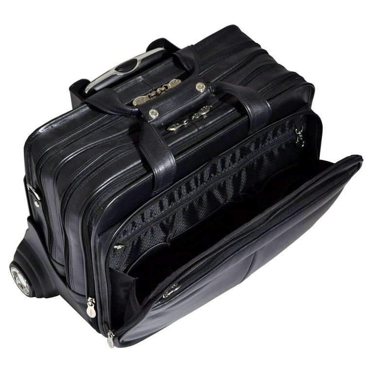 McKlein ROOSEVELT, Patented Detachable -Wheeled Laptop Briefcase