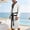 #41-White, variant on Men Contrast Collar Striped Bathrobe Long Sleeve Belt Waist Pocket Soft Warm Breathable Luxury Hotel Spa Home Shower Lounge Bath Robe Gifts for Father