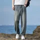 thumbnail image 3 of Pantalones vaqueros para hombre, holgados, estilo hip hop, estilo rock, azul claro, Y2k, estilo vintage, tendencia 2024, ropa de calle Y2k, estilo retro, 3 of 5