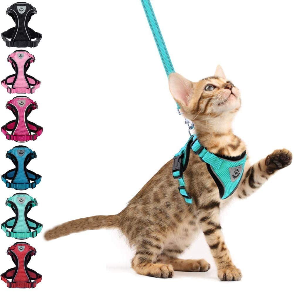 Cat Harness and Leash Escape Proof Reflective Pet Vest Harnesses for