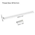 thumbnail image 2 of Unique Bargains M10 Thread 9.8' Coupling Nut with Pipe Hex Nut Threaded Extension Rod Kit White 2 Set, 2 of 4