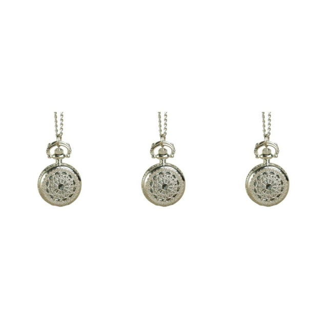 Maytalsory Rustproof Chain Necklace Watch With Quartz Movement Accurate Timekeeping For Daily Alloy Made as shown 3Set