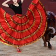 thumbnail image 2 of Long Skirts for Women Spanish Bull Dance Skirt Belly Dance Skirt Big Swing Skirt Summer Clothes for Women M One Size, 2 of 4
