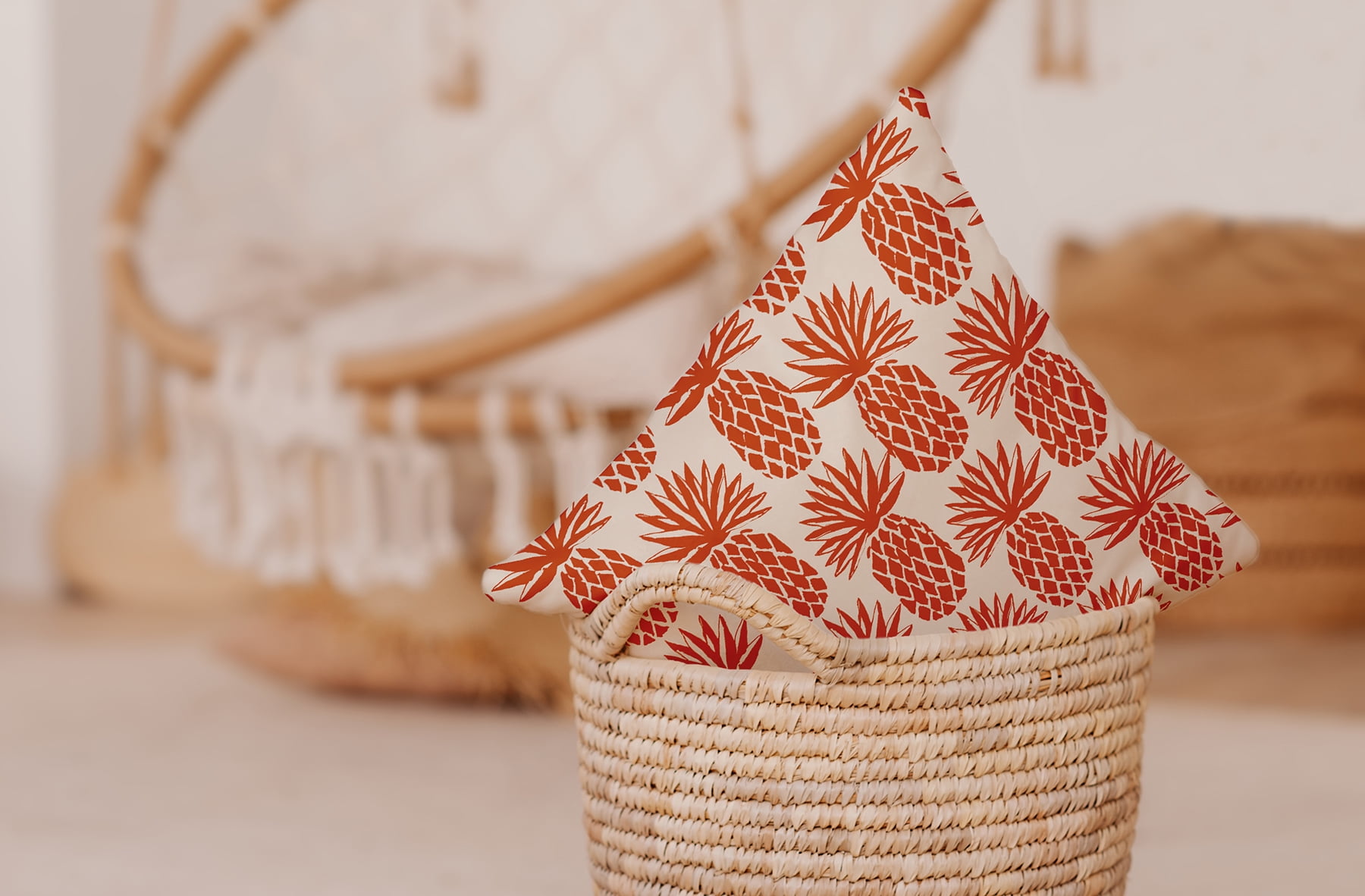 Simply Daisy 26" x 26" Pineapple Stripes Decorative Throw Pillow, Sienna