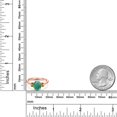 thumbnail image 6 of Gem Stone King 18K Rose Gold Plated Silver Green Malachite and Yellow Citrine Engagement Ring for Women | 3.01 Cttw | Oval 9X7MM | Gemstone Birthstone | Size 9, 6 of 6