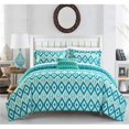 thumbnail image 1 of Chic Home DS2848-BIB-US Laila Housse de Couette Réversible de 8 Pièces Set&44; Aqua Blue - Grand, 1 of 1
