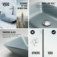 thumbnail image 5 of VIGO Matte Shell Sottile Metallic Glass 18 in. L x 13 in. W x 4 in. H Rectangular Vessel Bathroom Sink, 5 of 10