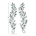 thumbnail image 3 of DecMode Teal Metal Leaf Wall Decor with Gold Accents (2 Count), 3 of 7