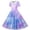 Purple2, variant on Crunowin Girls Summer Dress Short Sleeve Collared Tie Dye Print Belted Waist & Button Detail Dance & Party Dress Red Size 13