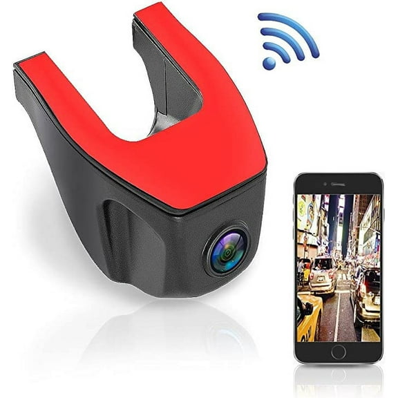 Pyle Compact Wi-Fi Dash Cam 1080p HD Windshield Video Recording Camera with Smartphone App Control