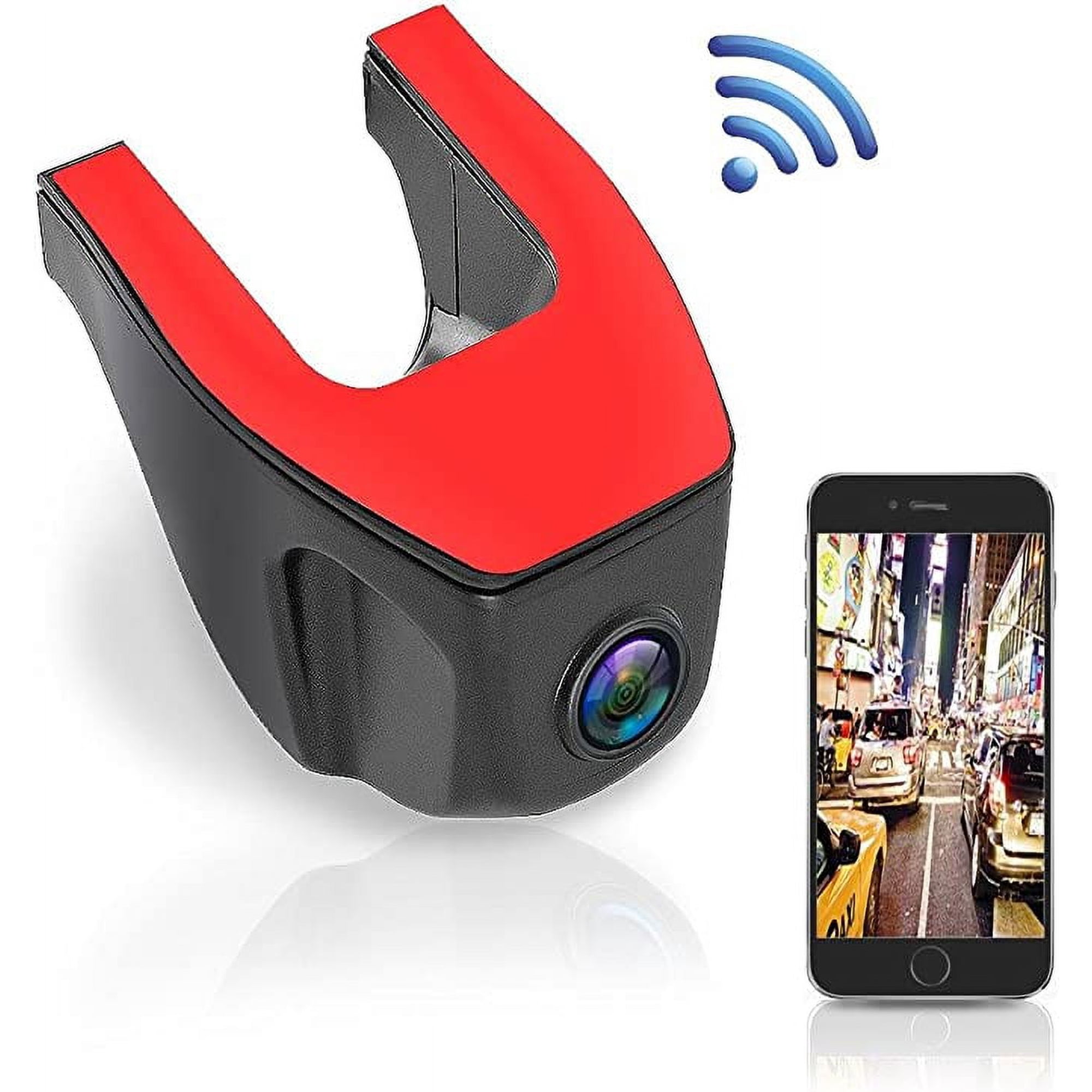 Pyle Compact Wi-Fi Dash Cam 1080p HD Windshield Video Recording Camera with Smartphone App Control