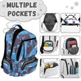 thumbnail image 6 of CHAQLIN Shark Print Lightweight Backpack for School Scuola, Large Capacity Padded Straps 600D Polyester School Bag, 6 of 7