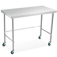 thumbnail image 1 of Kojooin Stainless Steel Table for Prep & Work with/without Wheels, Metal Commercial Work Table for Versatile Use in Home Kitchen, Restaurant, Garage, Warehouse, 1 of 9