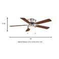 thumbnail image 4 of Hugger 52 in. LED Indoor Brushed Nickel Ceiling Fan with Light Kit, 4 of 5