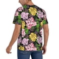 thumbnail image 2 of Hirioo Colorful Roses for Men's Baseball T-shirt Shirts Short Sleeve Casual Summer Button Stretch T Shirts,Size S-4XL-3X-Large, 2 of 7