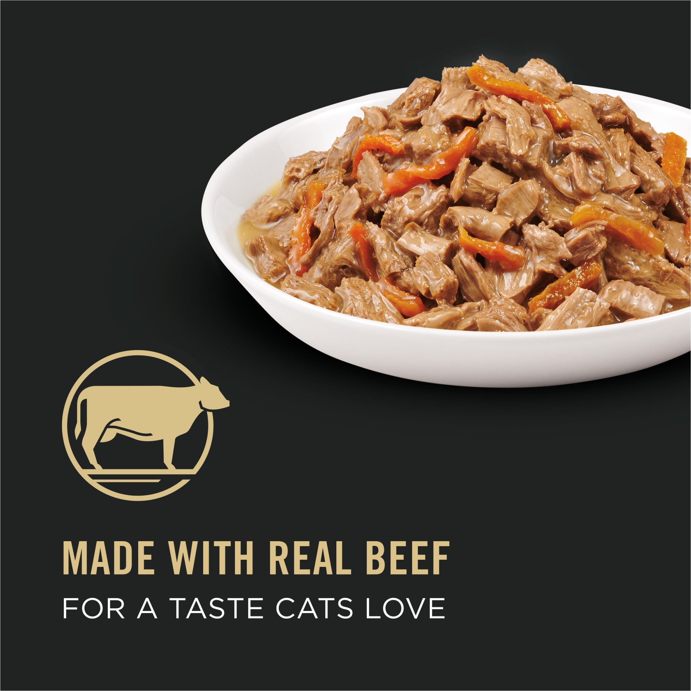 Purina Pro Plan Complete Essentials, Beef Carrot, Wet Cat Food, 3 oz Cans, 24 Pack
