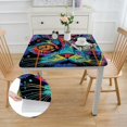 thumbnail image 2 of Acheng Psychedelic Cat Square Tablecloth for Picnic Dining Kitchen Farmhouse 100% Polyester Fiber 46*46, 2 of 8